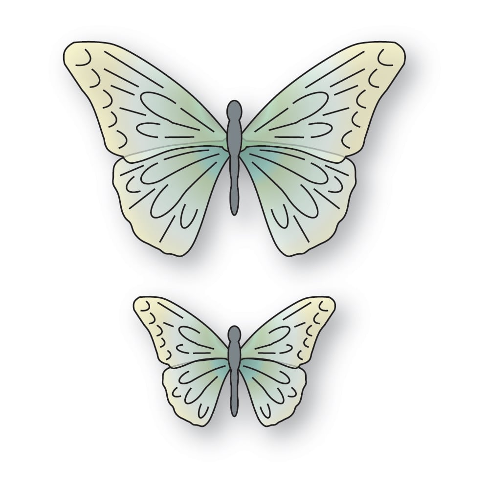 Memory Box 94836 Silver Moon Butterflies craft die