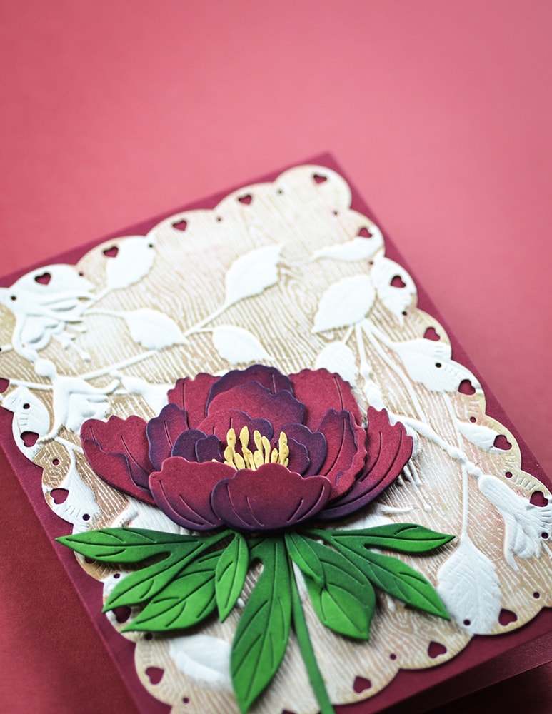 Memory Box 94878 Elegant Peony Blossom craft die