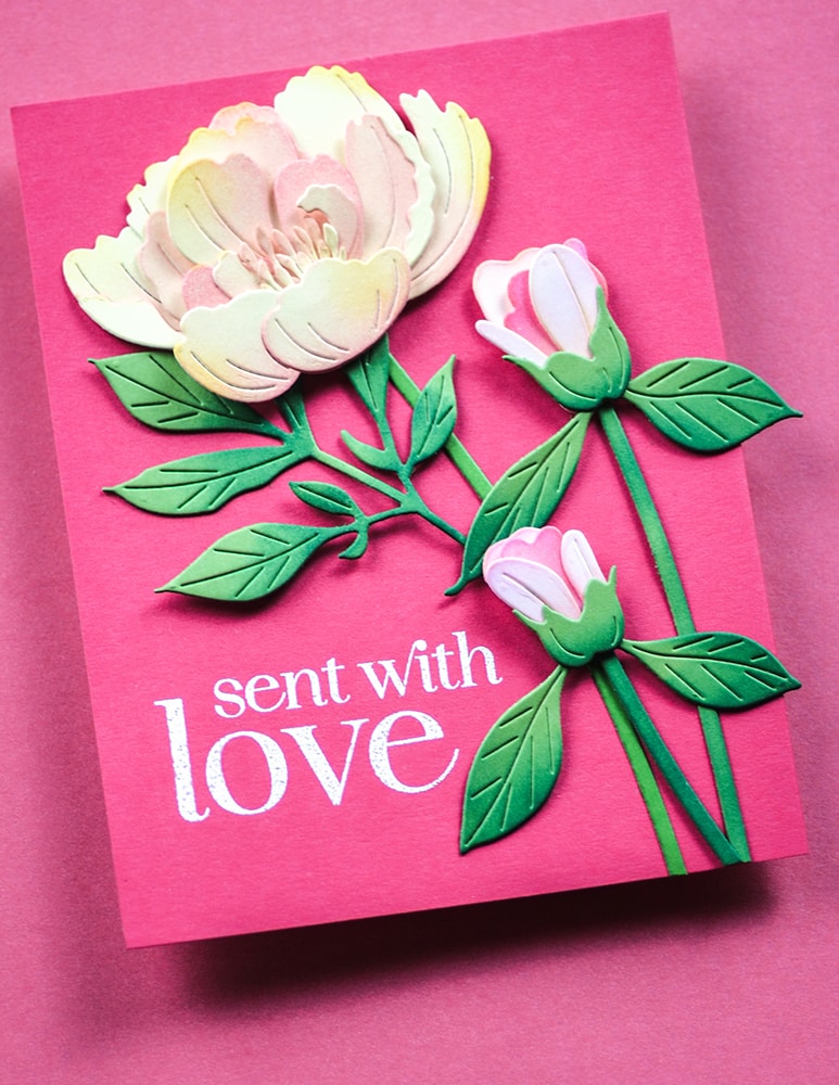 Memory Box 94878 Elegant Peony Blossom craft die