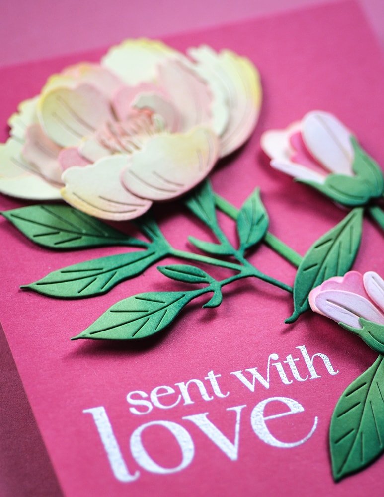 Memory Box 94878 Elegant Peony Blossom craft die