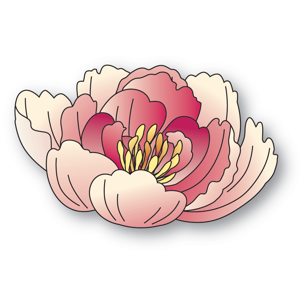 Memory Box 94878 Elegant Peony Blossom craft die