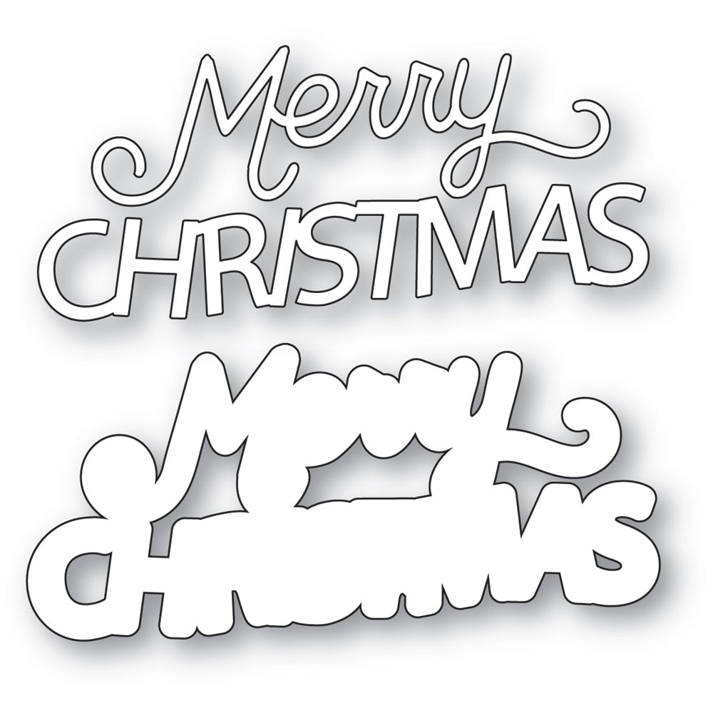 Memory Box 94922 Merry Christmas Celebration Script craft die