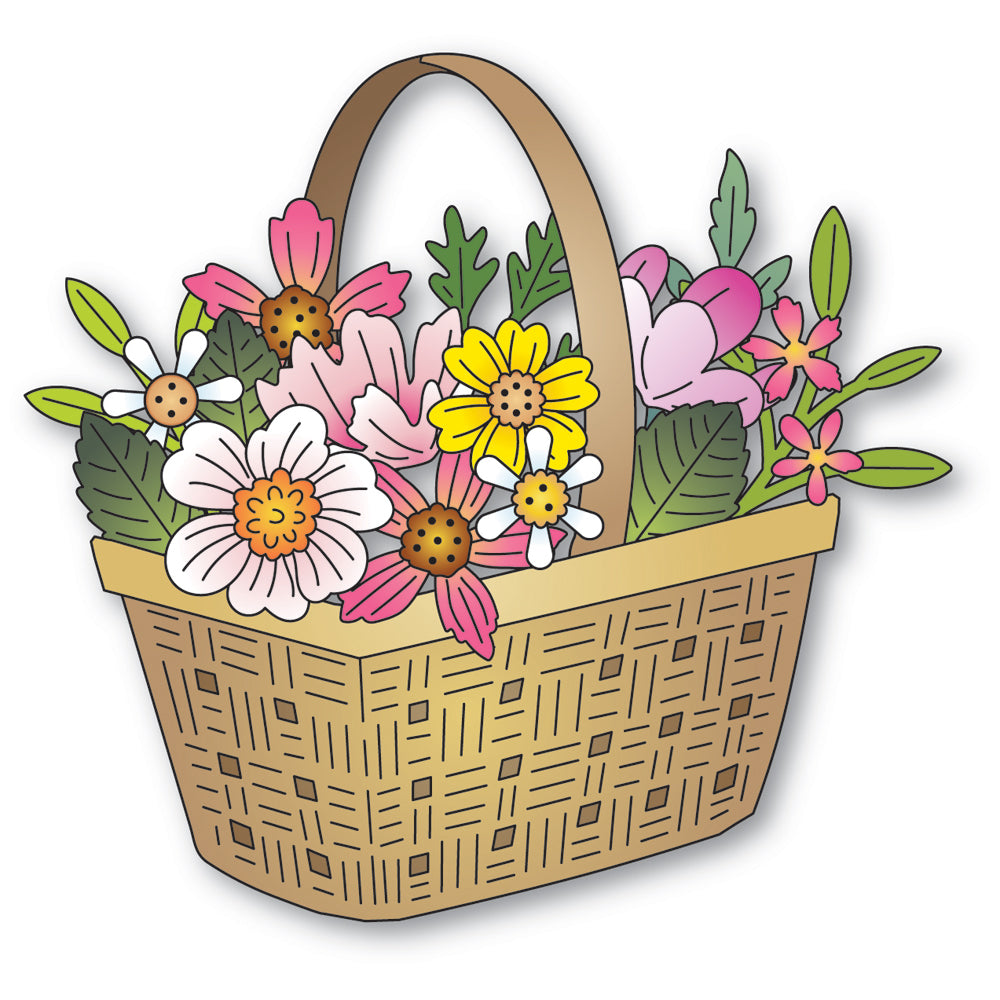 Memory Box Woven Flower Basket craft die 94941