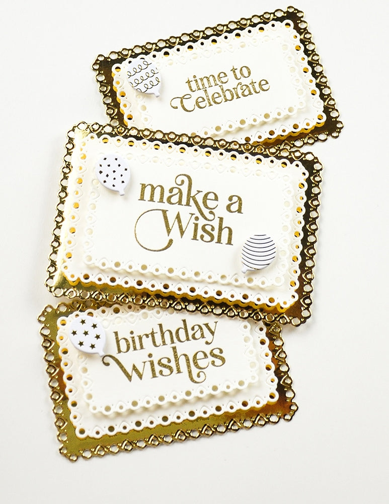 Memory Box Birthday Greetings clear stamp and die set