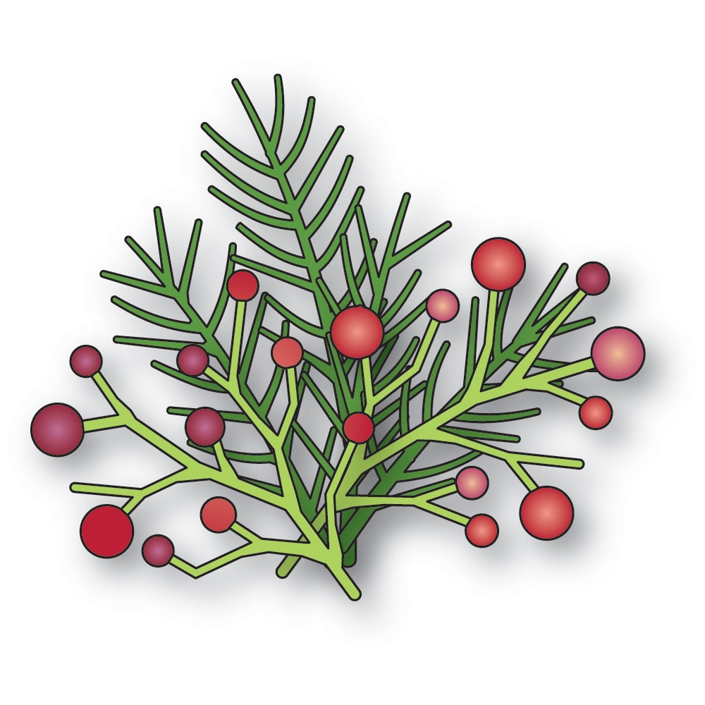 Memory Box Pine and Berries Sprigs Craft Die - 94995
