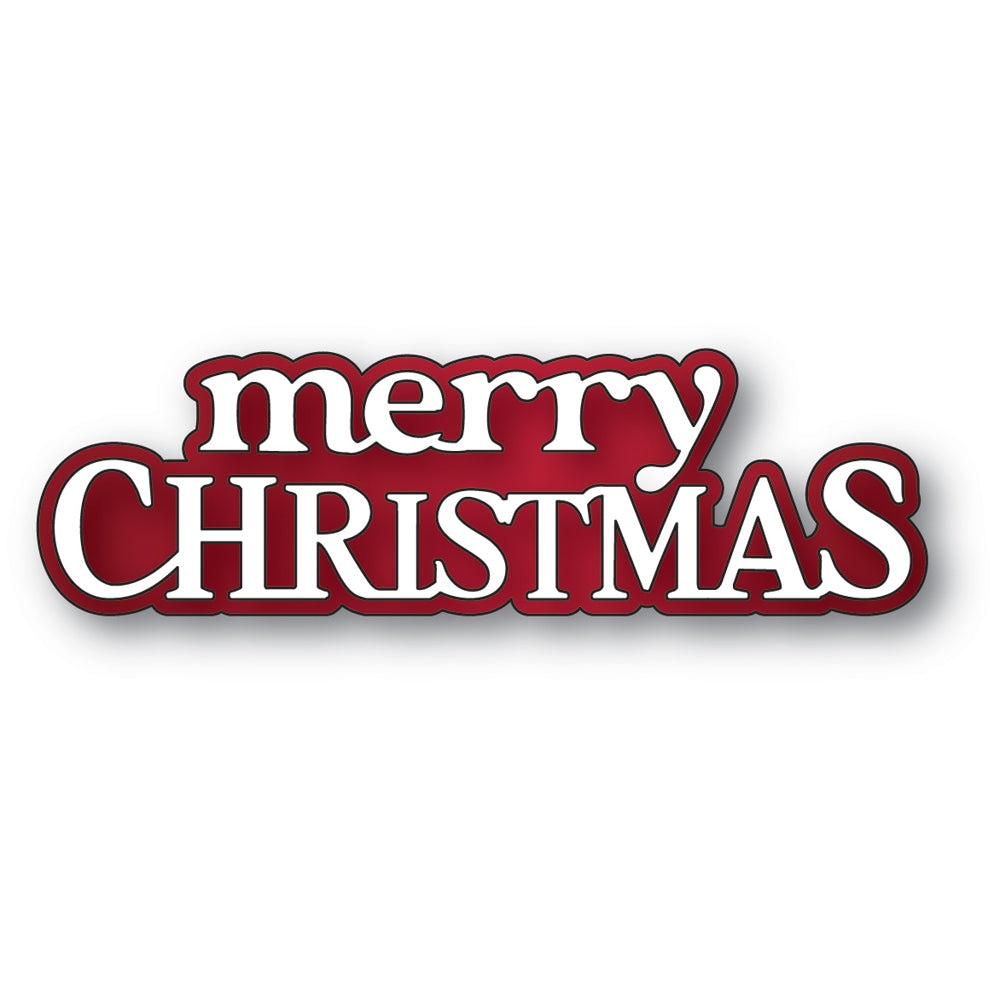 Memory Box Merry Christmas Timeless Script Craft Die - 95001