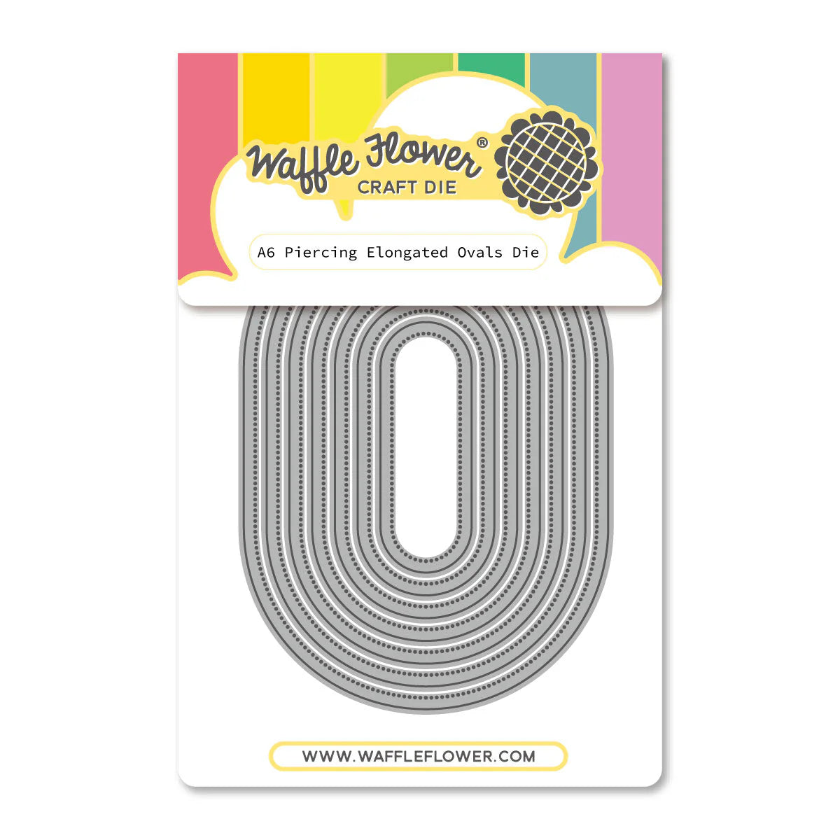Waffle Flower A6 Piercing Elongated Ovals Die - 422505
