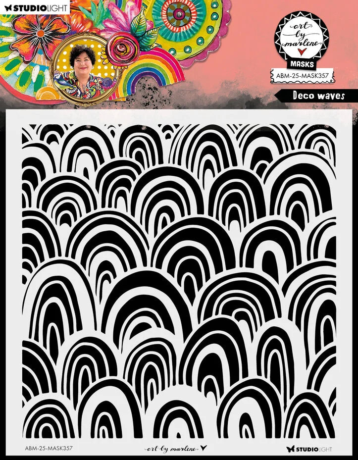 Art By Marlene Deco Waves Mask (ABM-25-MASK357)