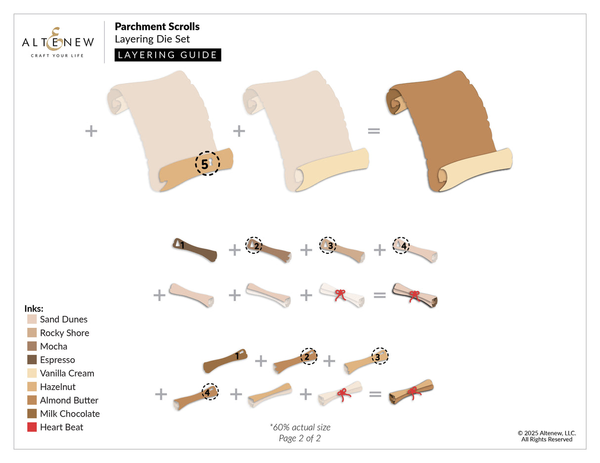 Altenew Parchment Scrolls Layering Die Set