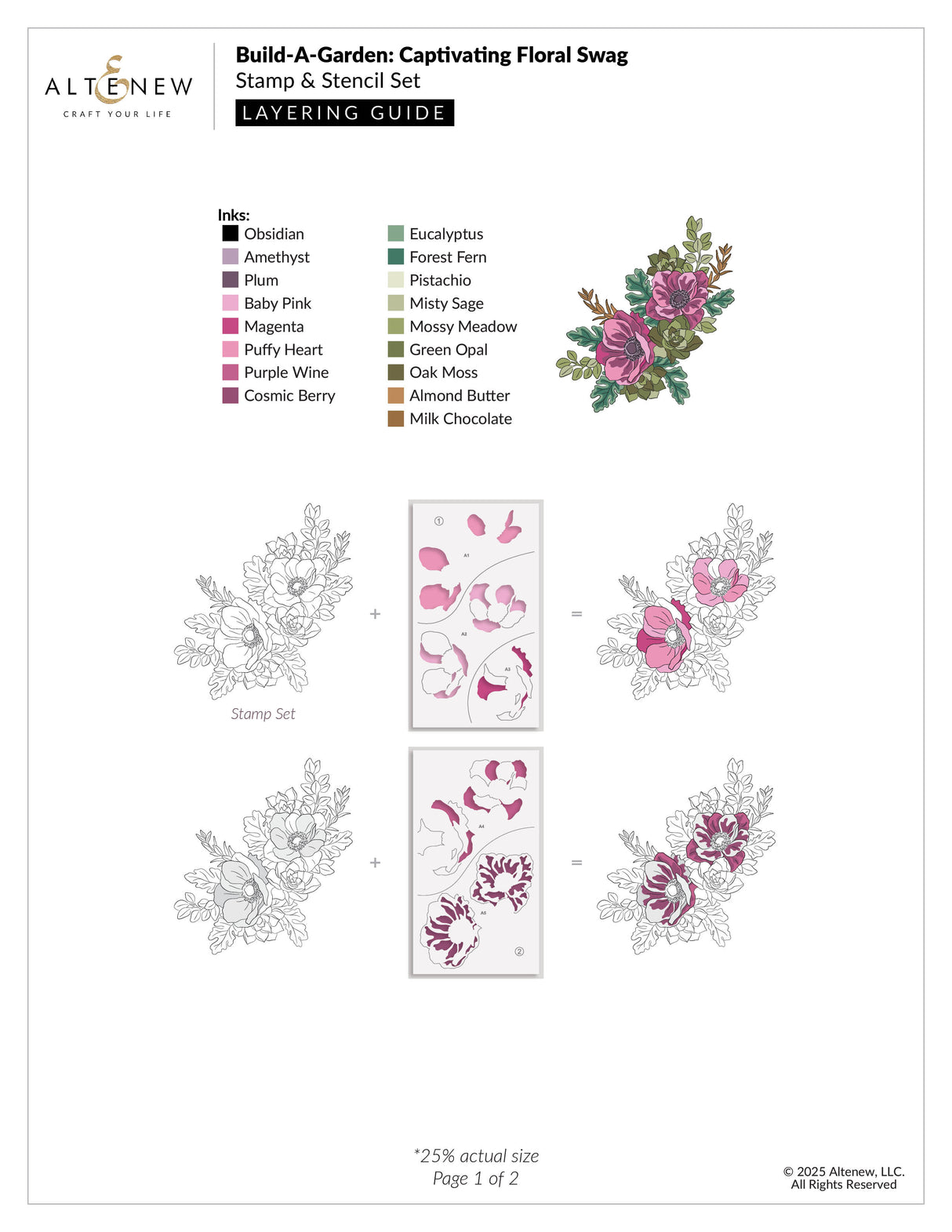 Altenew Build-A-Garden: Captivating Floral Swag & Add-on Die Bundle