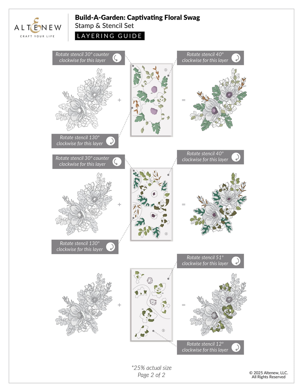 Altenew Build-A-Garden: Captivating Floral Swag & Add-on Die Bundle