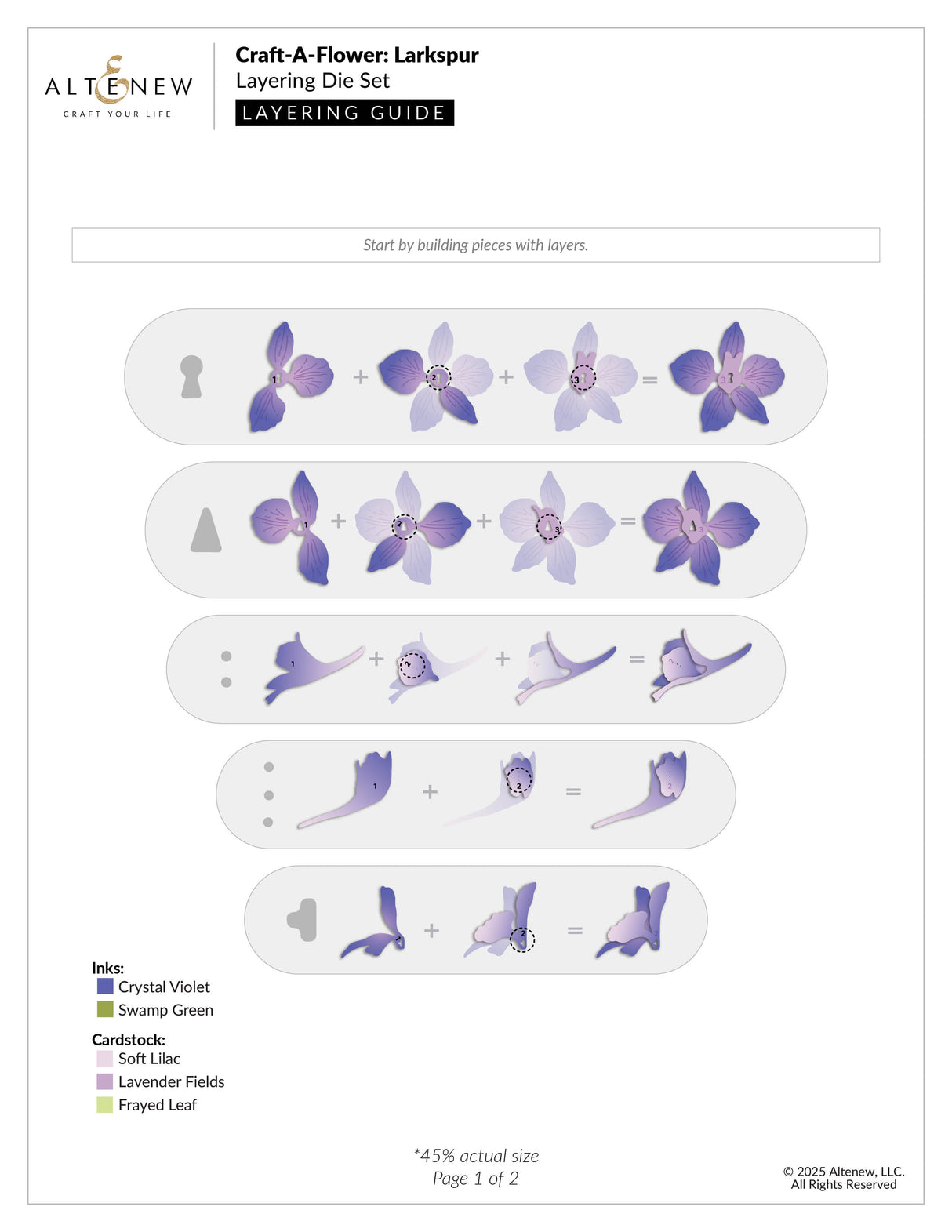 Altenew Craft-A-Flower: Larkspur Layering Die Set