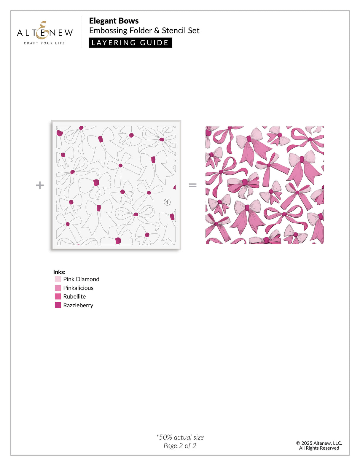 Altenew Elegant Bows - Complete Bundle (Stencil, Die & Embossing Folder)