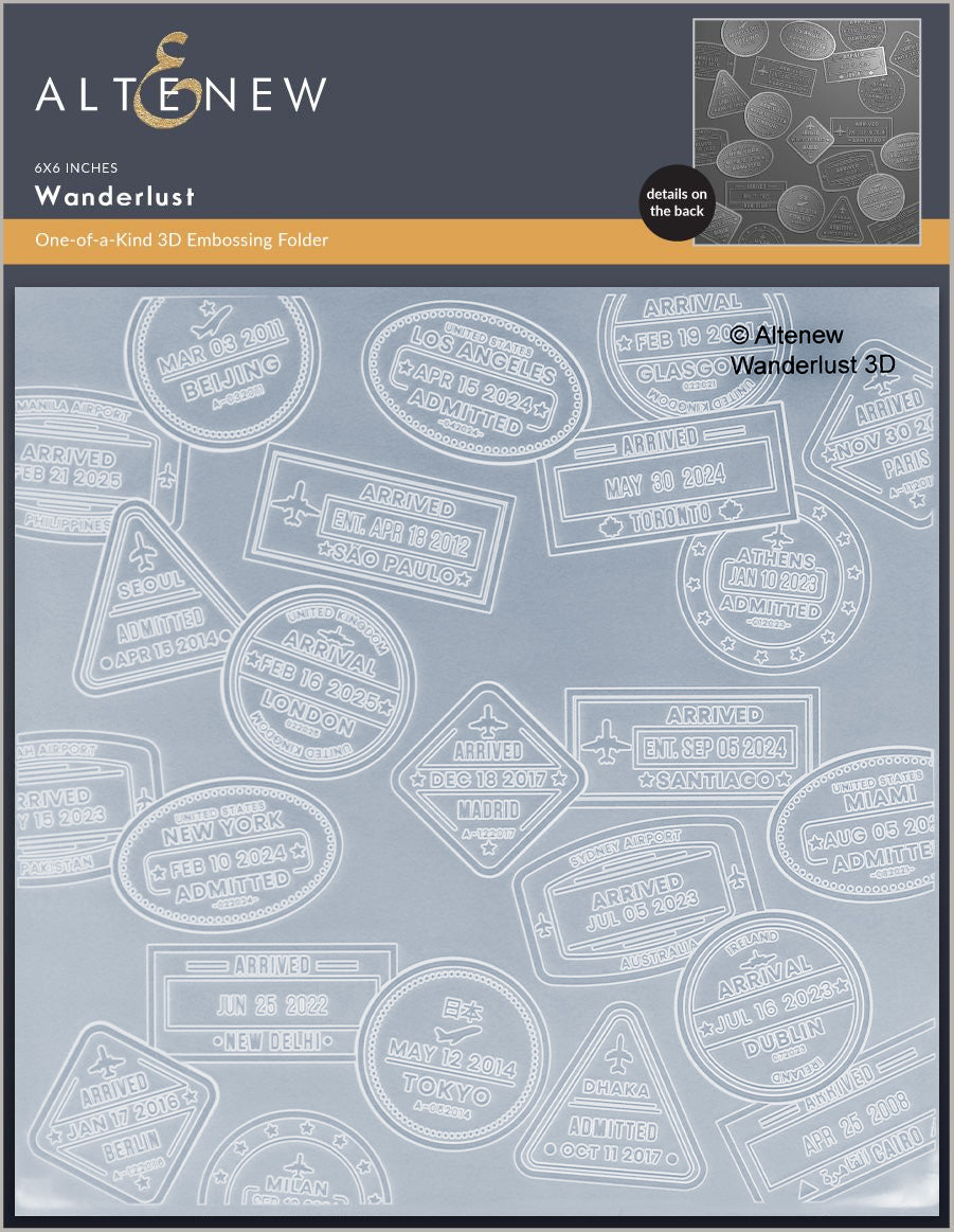 Altenew Wanderlust 3D Embossing Folder