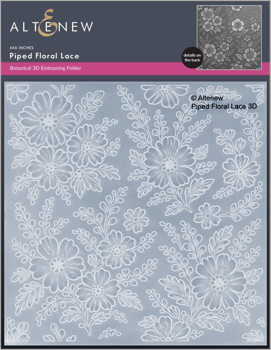 Altenew Piped Floral Lace 3D Embossing Folder