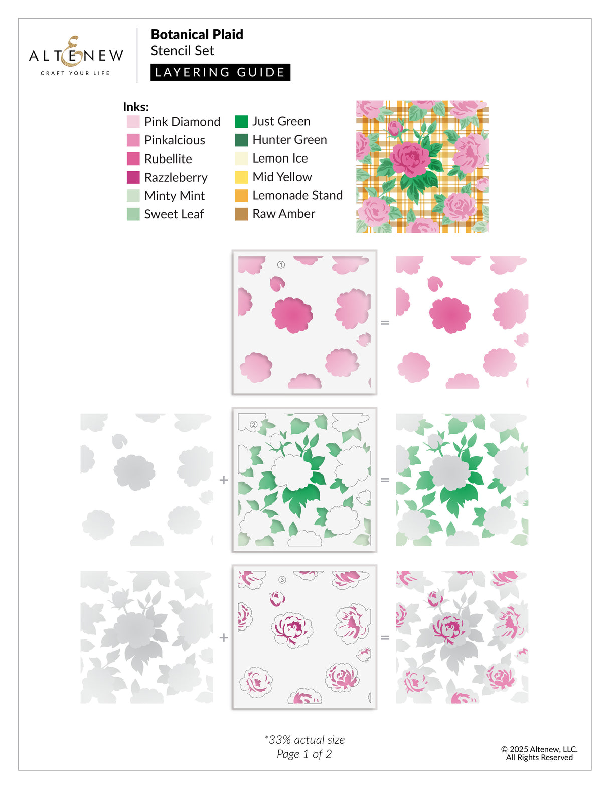 Altenew Botanical Plaid - Complete Bundle