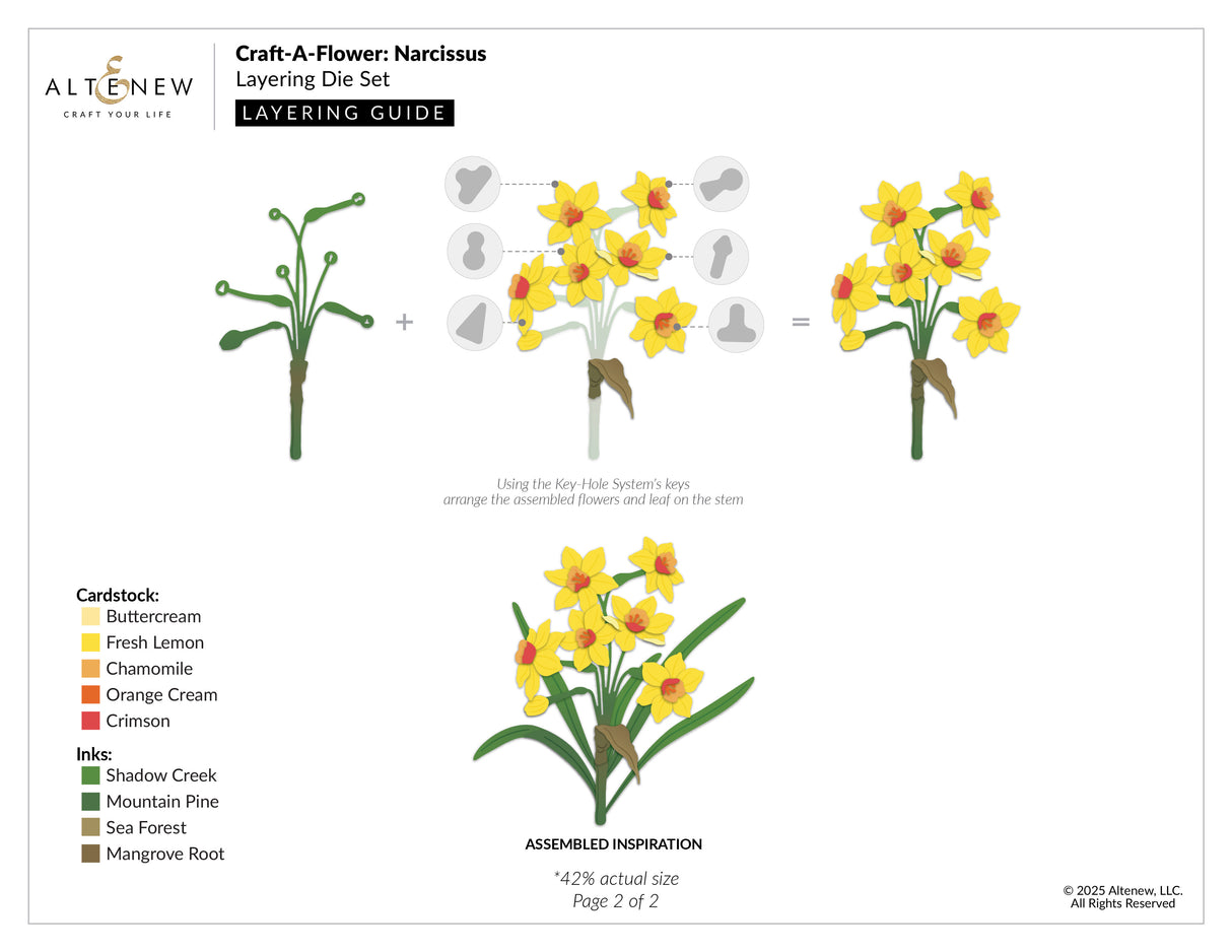 Altenew Craft-A-Flower: Narcissus Layering Die Set