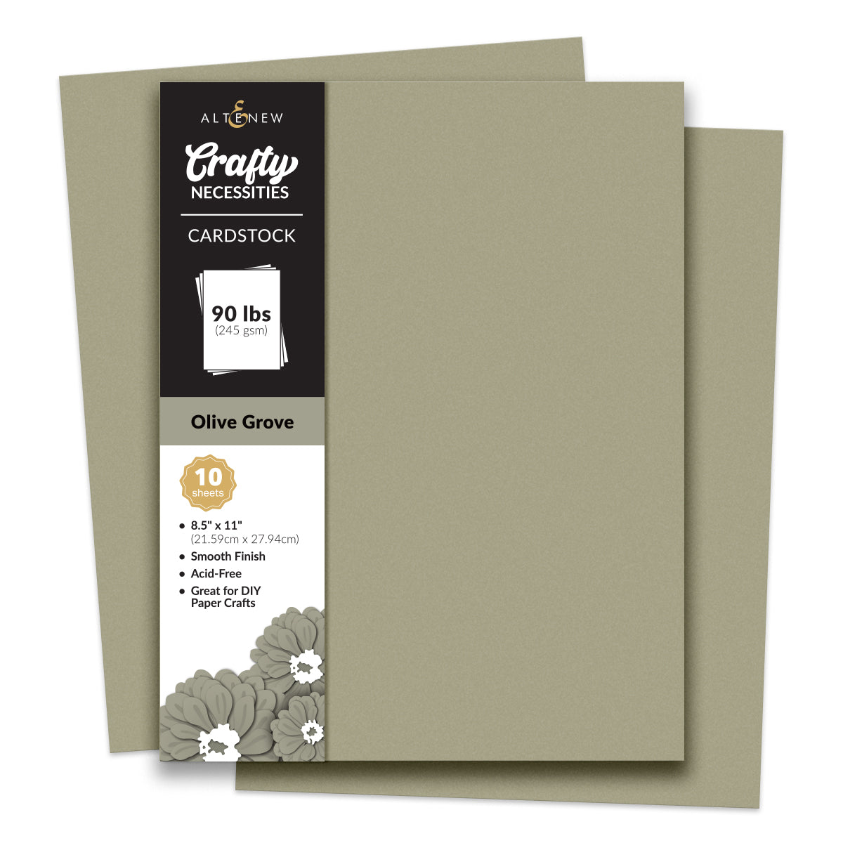 Altenew Crafty Necessities: Olive Grove Cardstock (10 sheets)