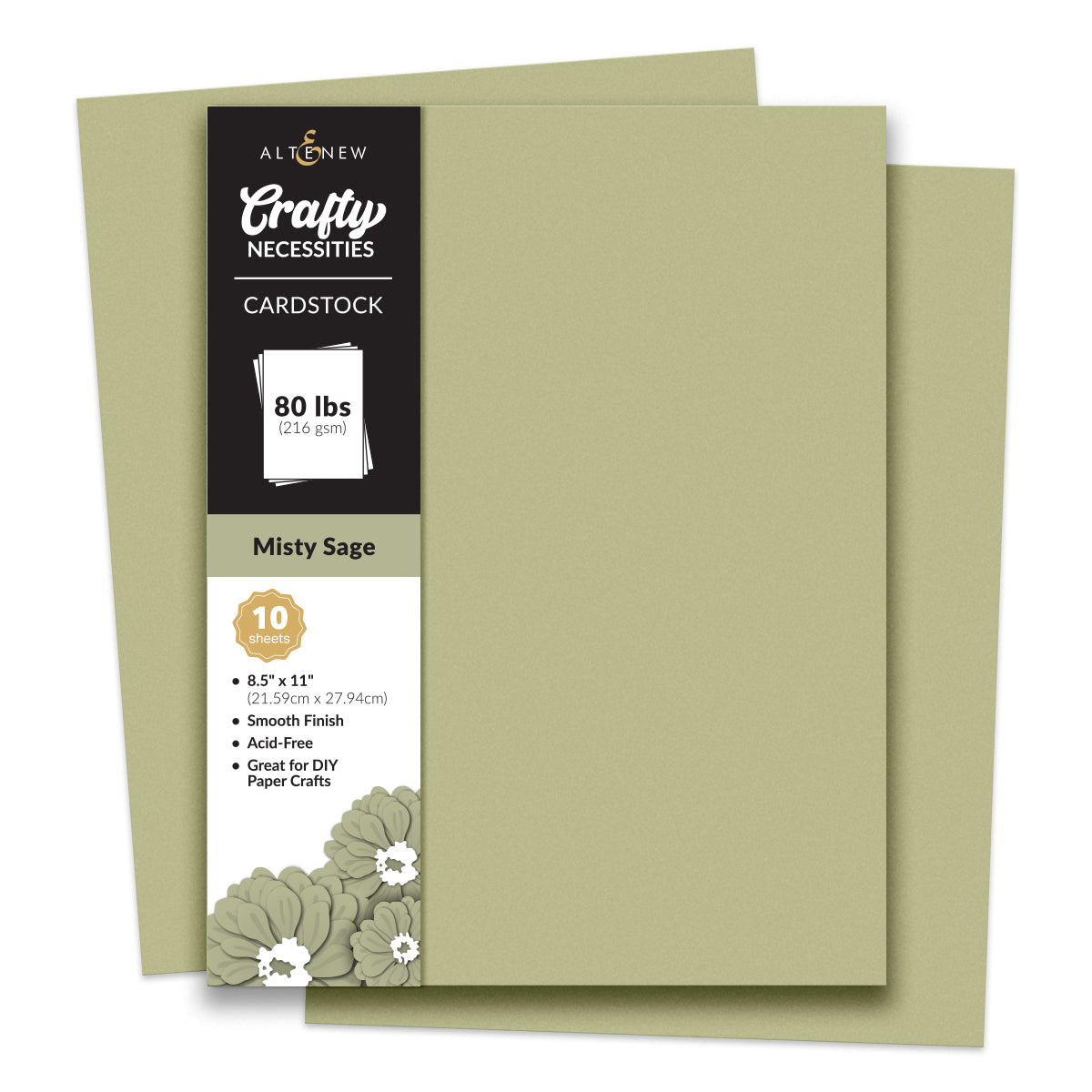 Altenew Crafty Necessities: Misty Sage Cardstock (10 sheets)