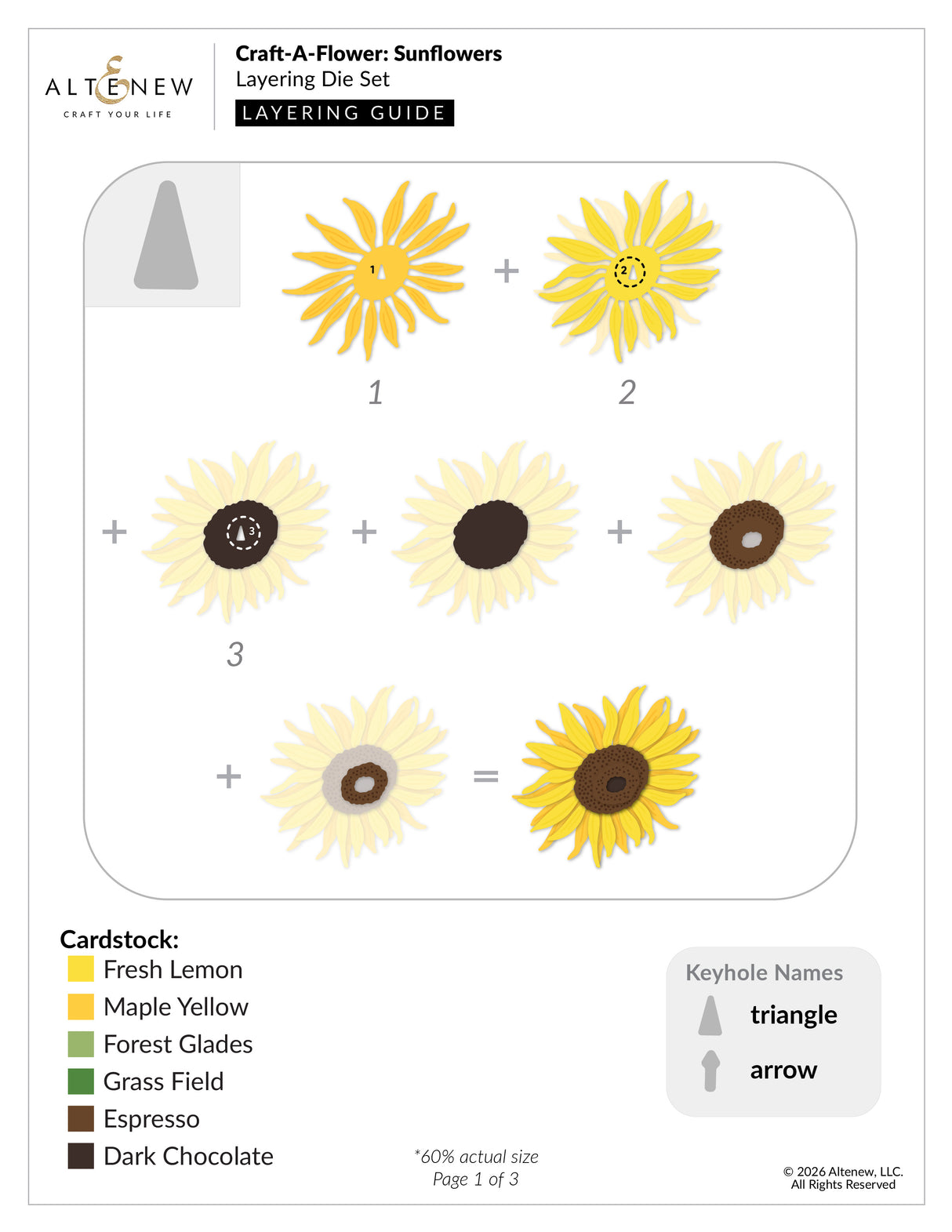 Altenew Craft-A-Flower: Sunflowers Layering Die Set