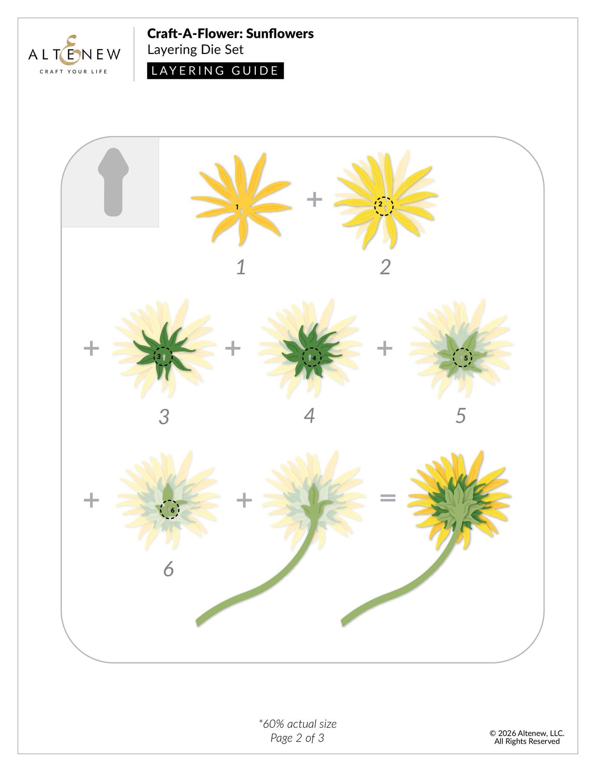 Altenew Craft-A-Flower: Sunflowers Layering Die Set