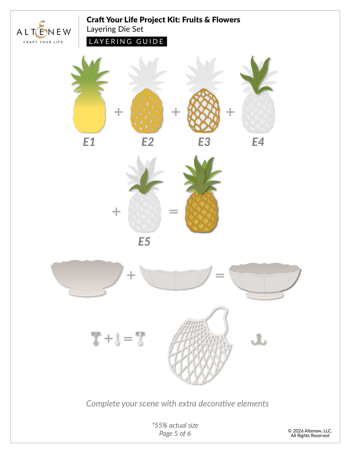 Altenew Craft Your Life Project Kit: Fruits & Flowers & Add-On Die Bundle