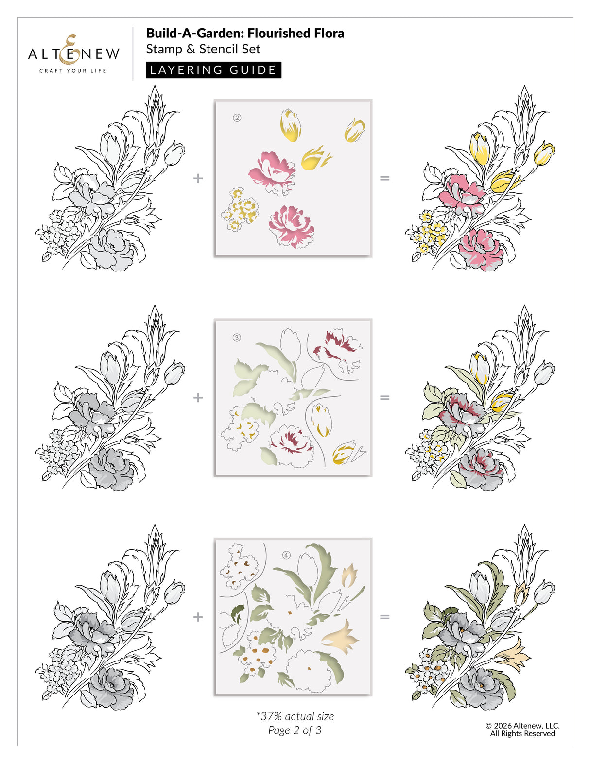Altenew Build-A-Garden: Flourished Flora & Add-On Die Bundle