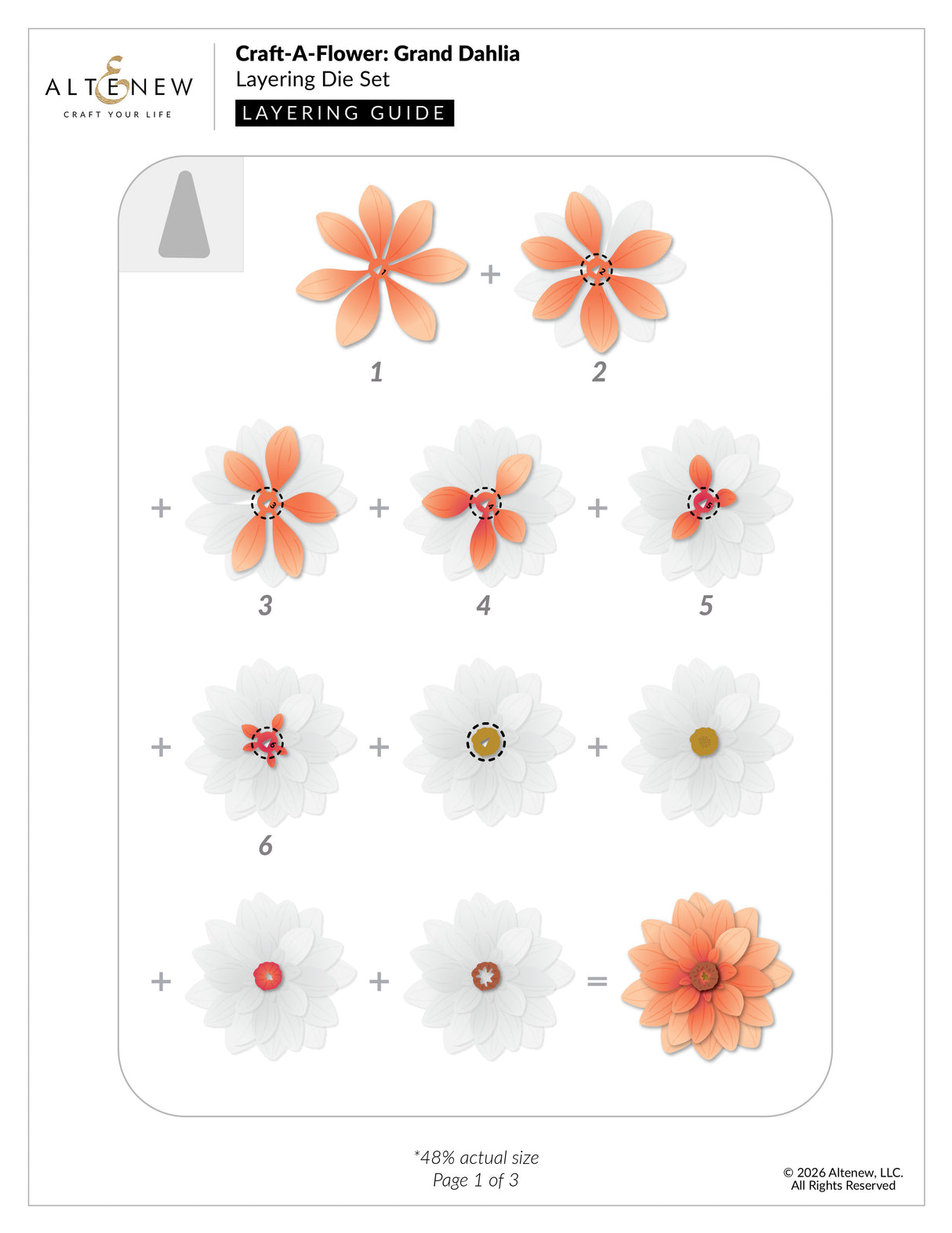 Altenew Craft-A-Flower: Grand Dahlia Layering Die Set