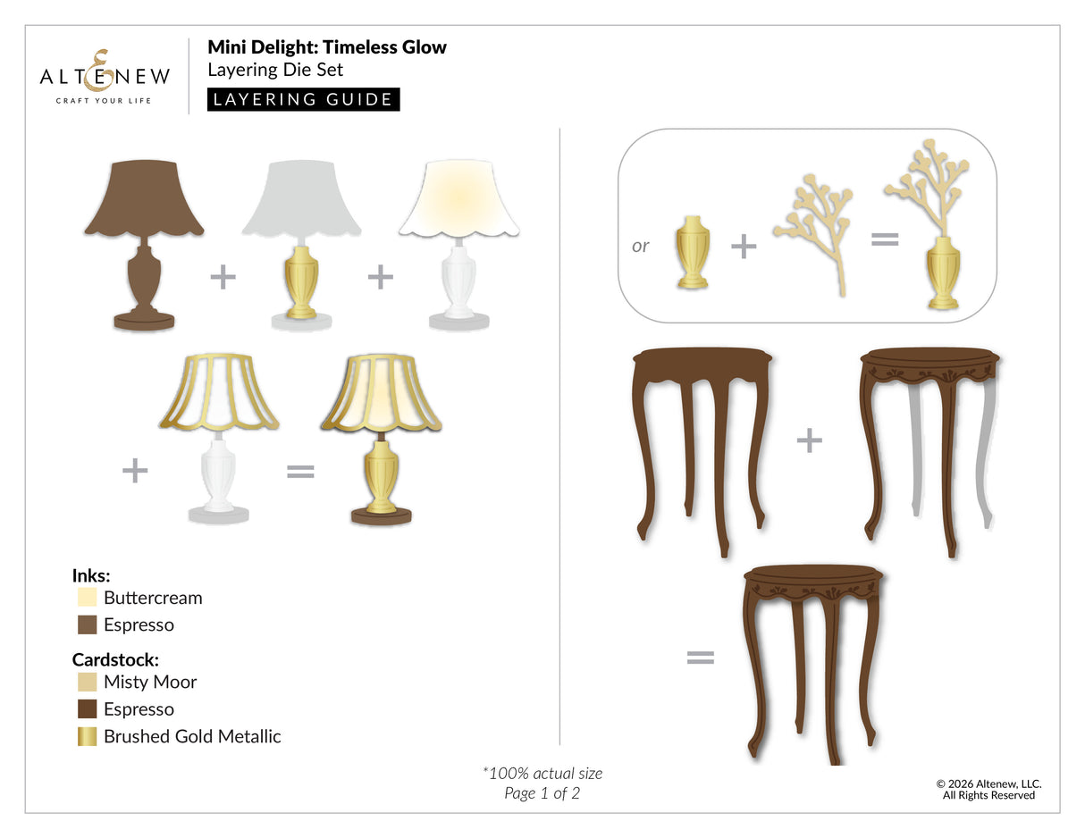Altenew Mini Delight: Timeless Glow Stamp & Die Set