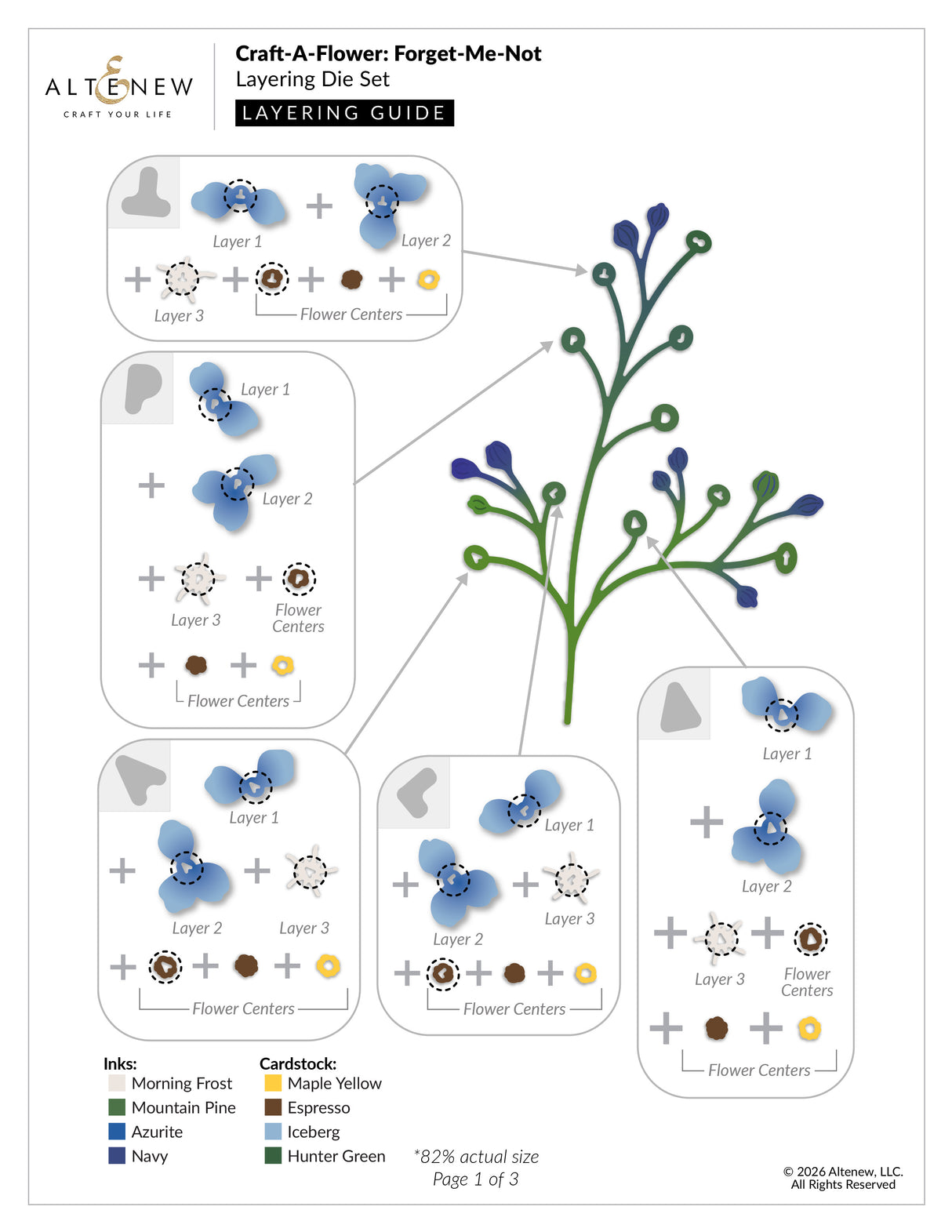 Altenew Craft-A-Flower: Forget-Me-Not Layering Die Set