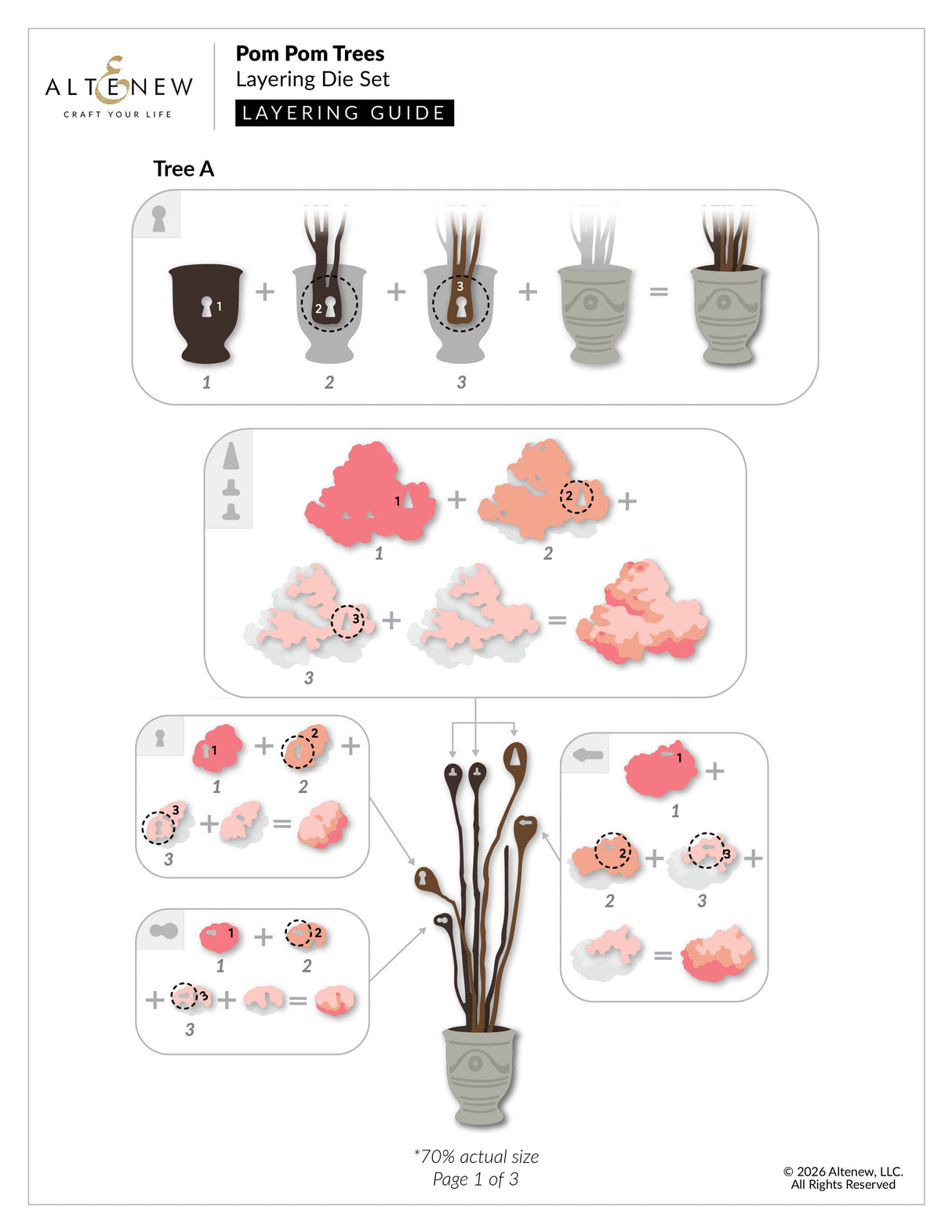 Altenew Pom Pom Trees Layering Die Set