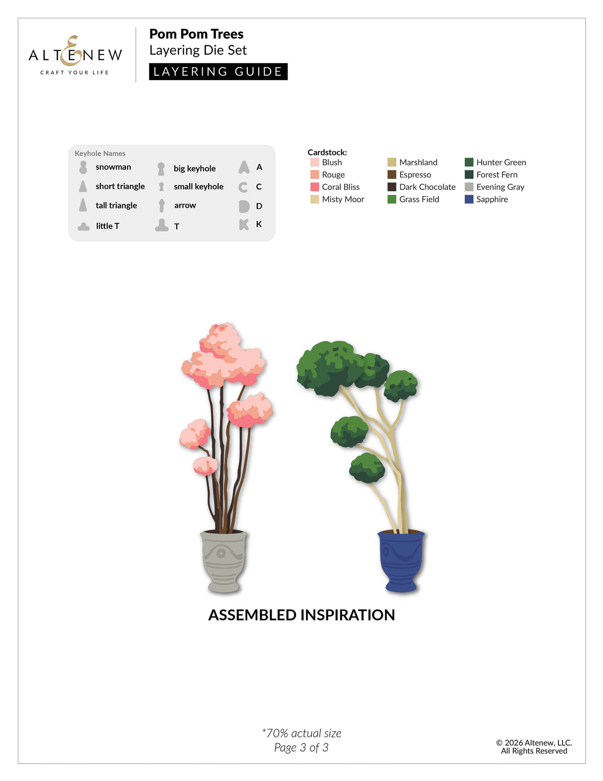 Altenew Pom Pom Trees Layering Die Set