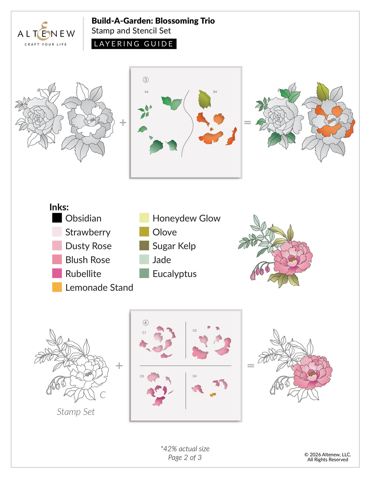 Altenew Build-A-Garden: Blossoming Trio & Add-on Die Bundle