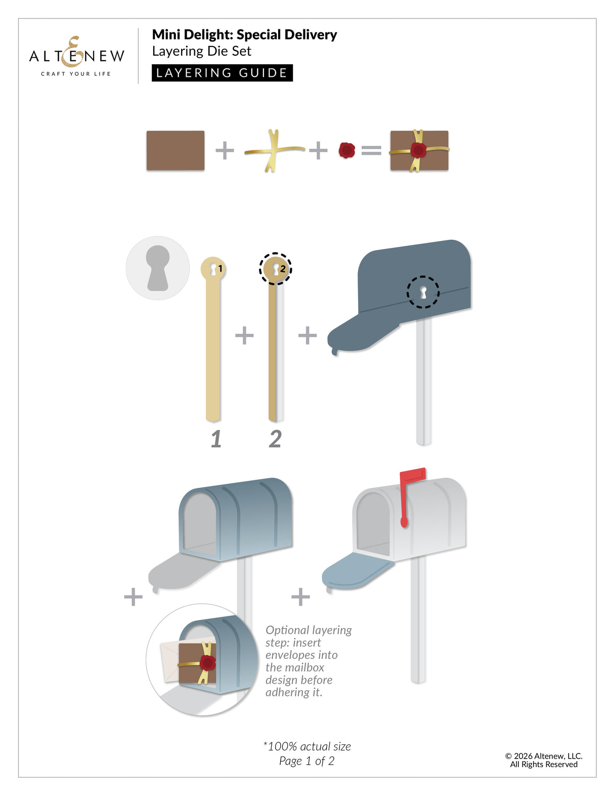Altenew Mini Delight: Special Delivery Stamp & Die Set