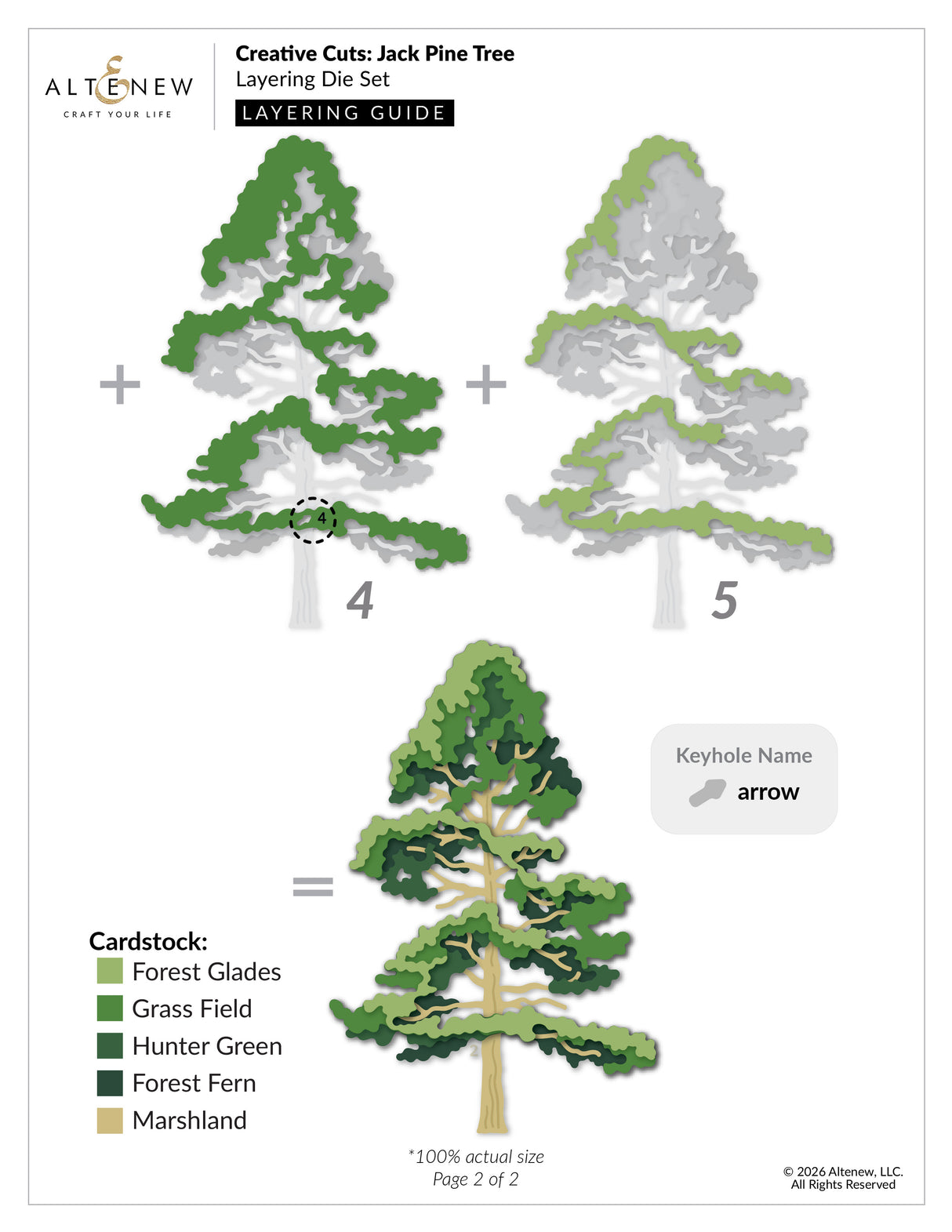 Altenew Creative Cuts: Jack Pine Tree Layering Die Set