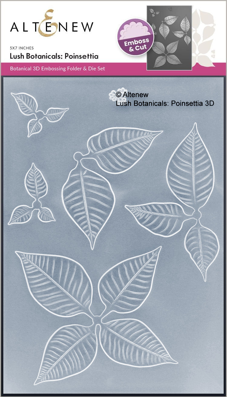 Altenew Lush Botanicals: Poinsettia 3D Embossing Folder & Die Set