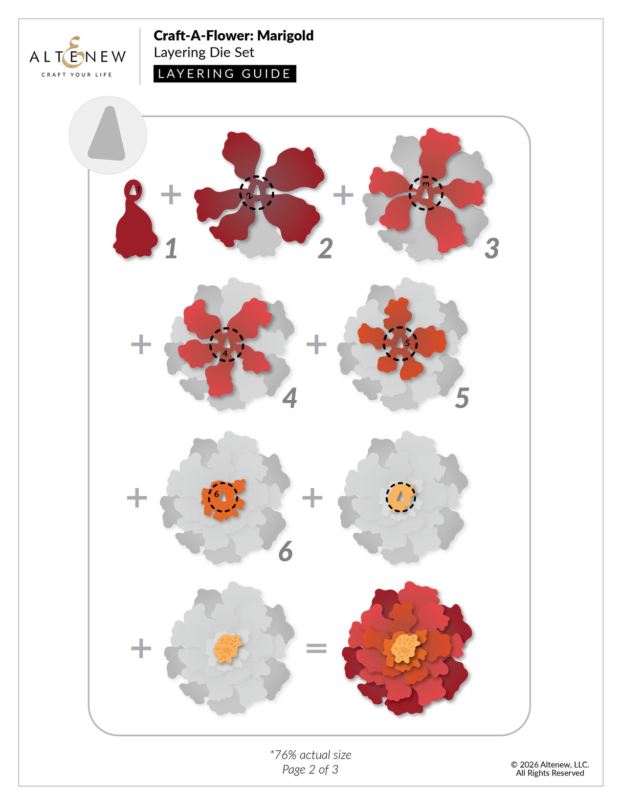 Altenew Craft-A-Flower: Marigold Layering Die Set