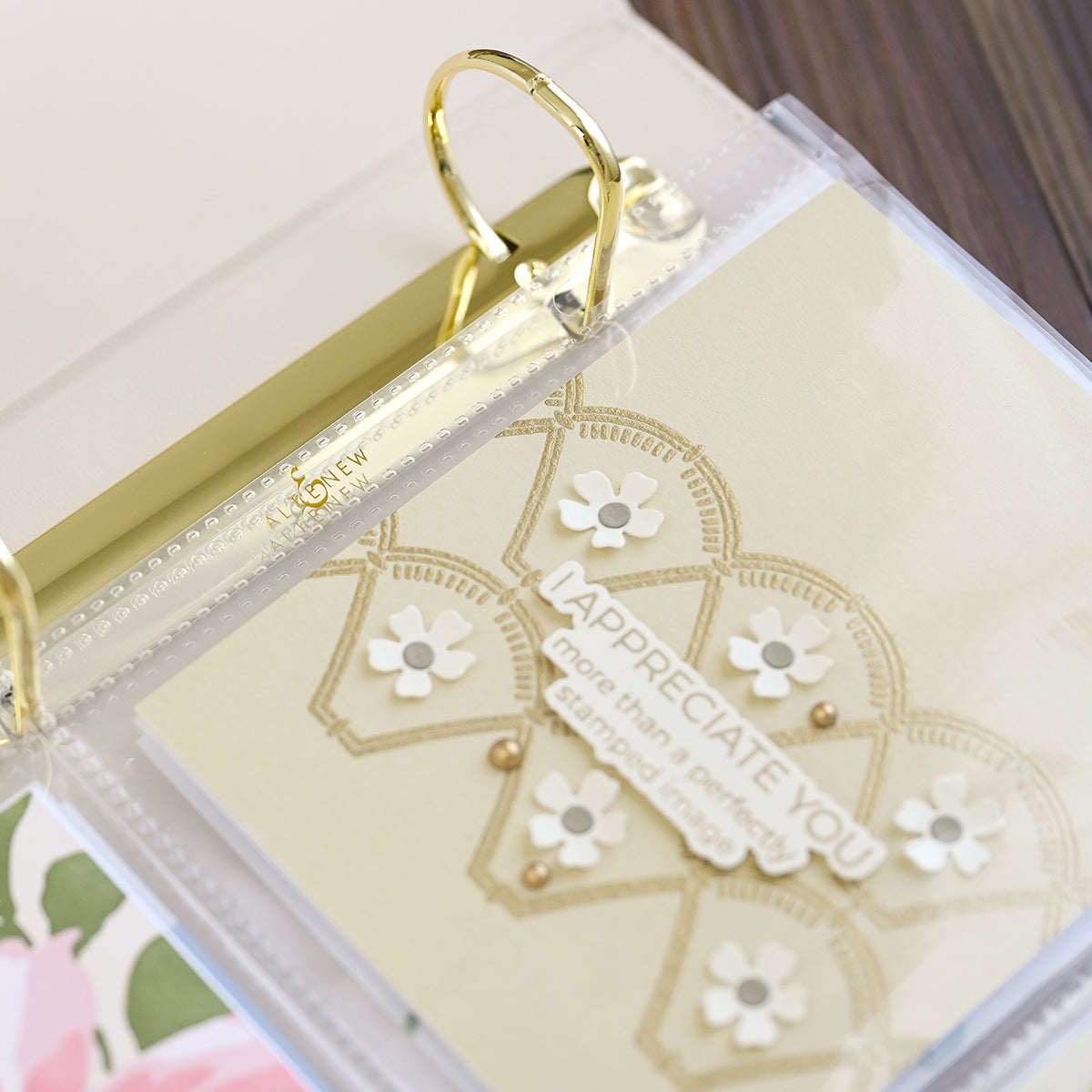 Altenew 9x12 Three-Ring Card Album - Ivory - Complete Bundle (Ivory + Pocket Pages) - ALT11681BN1