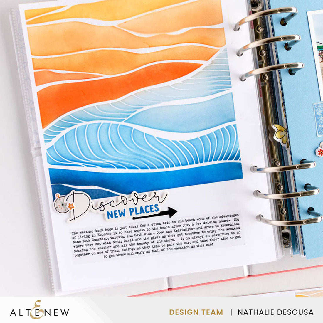 Altenew Brilliant Waves Background Stencil