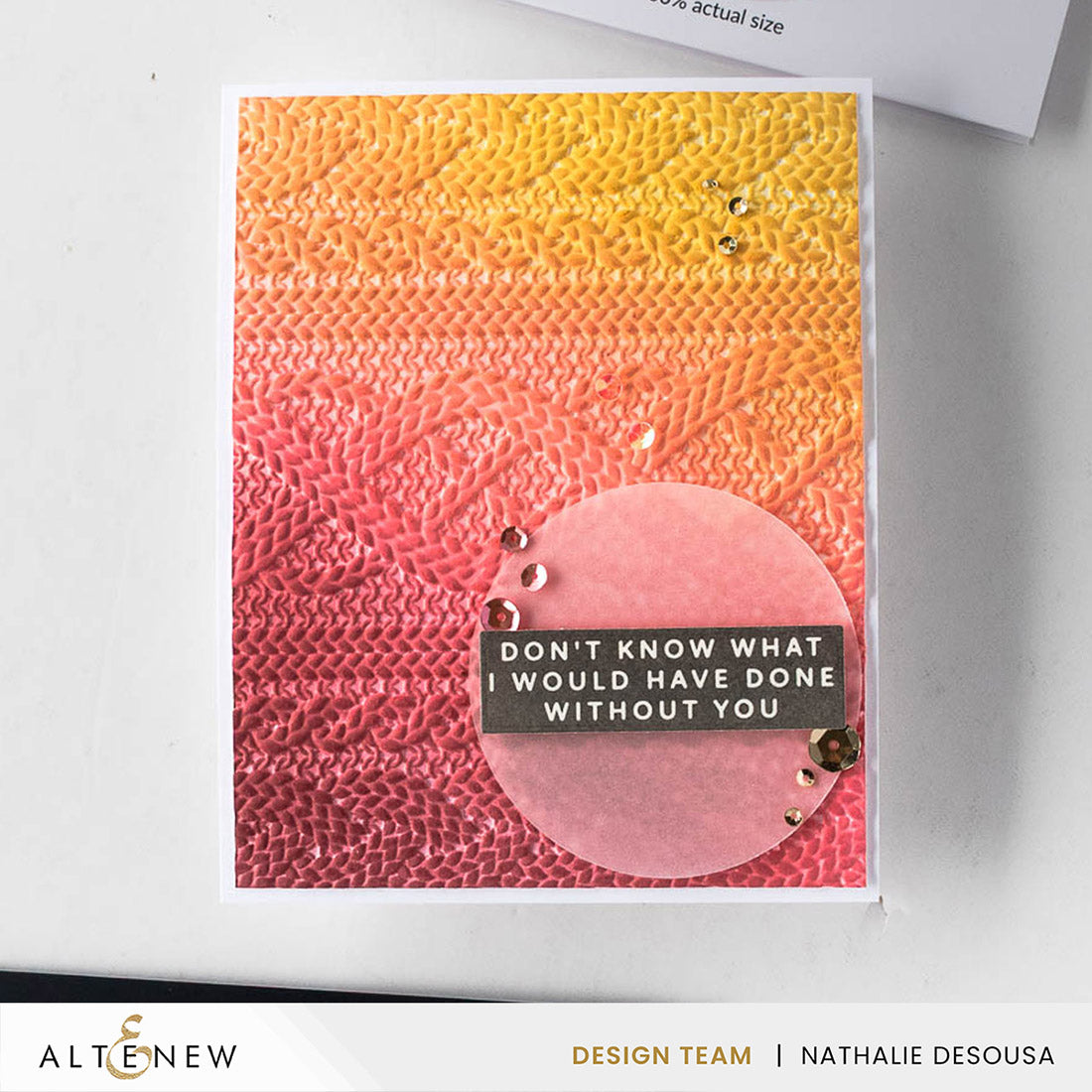 Altenew Cozy Sweater 3D Embossing Folder