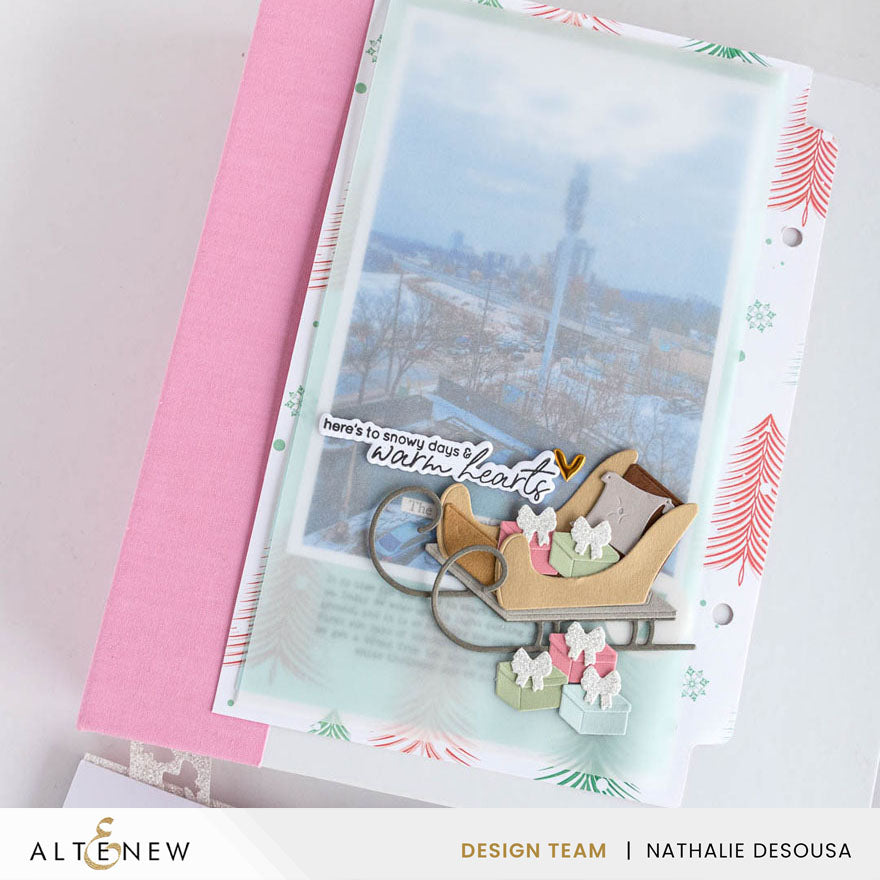 Altenew Sleigh Ride Greetings - Complete Bundle (Stamp and Die)