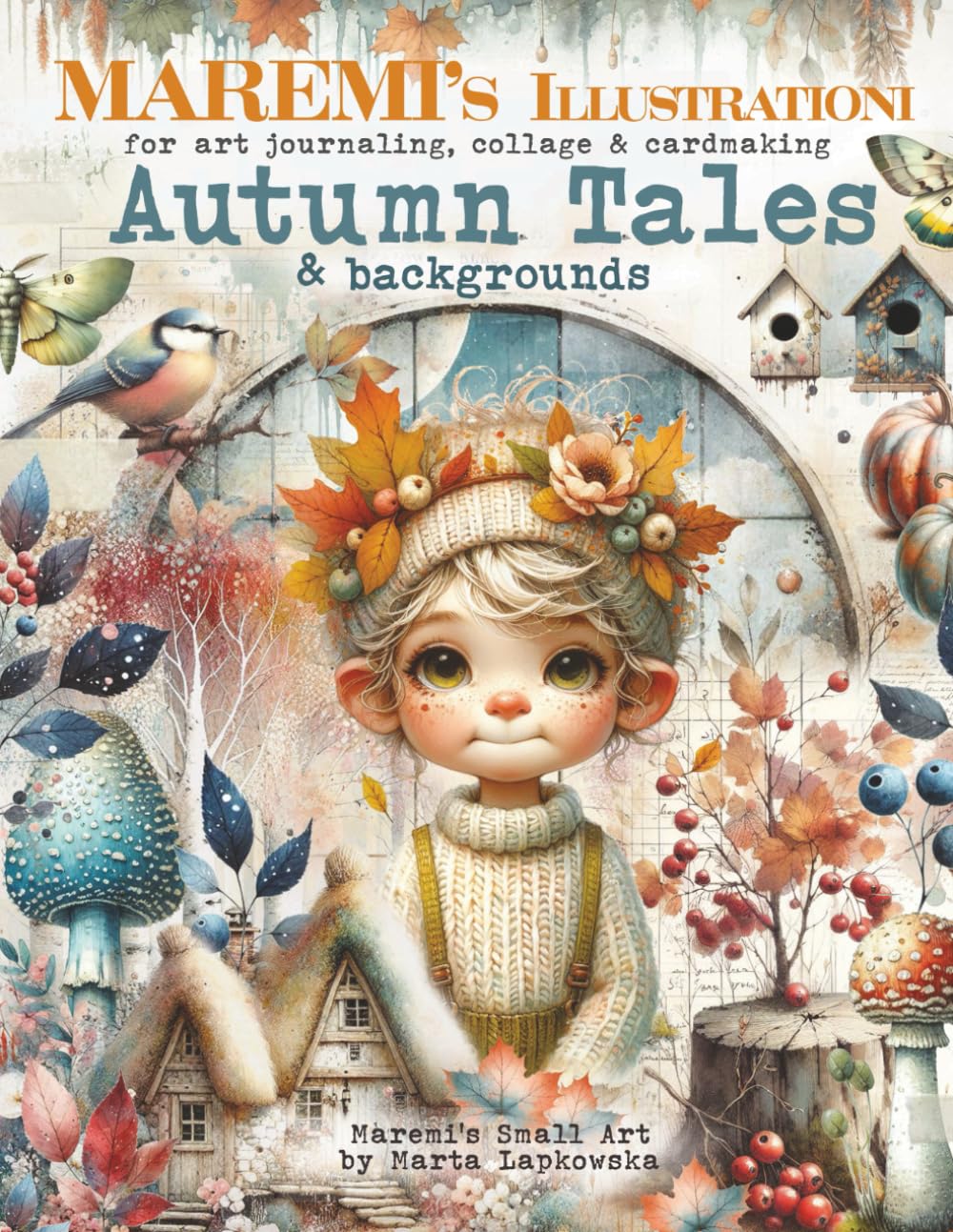 Maremi's Small Art - Illustrationi Collage Pages for Art Journaling Autumn Tales & backgrounds
