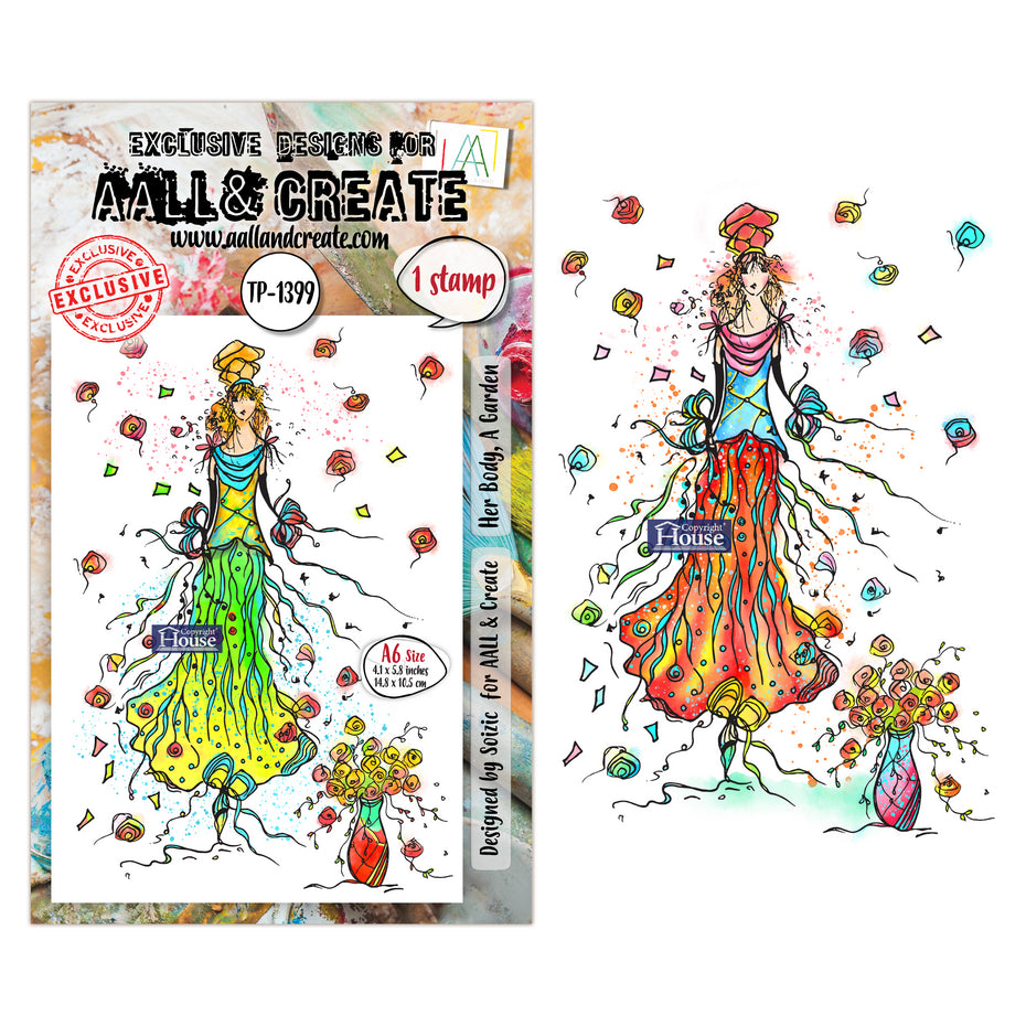 Aall and Create Whispers of Form A6 Stamp Set Her Body, A Garden (AALL-TP-1399)