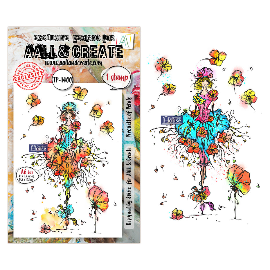 Aall and Create Whispers of Form A6 Stamp Set Pirouette of Petals (AALL-TP-1400)