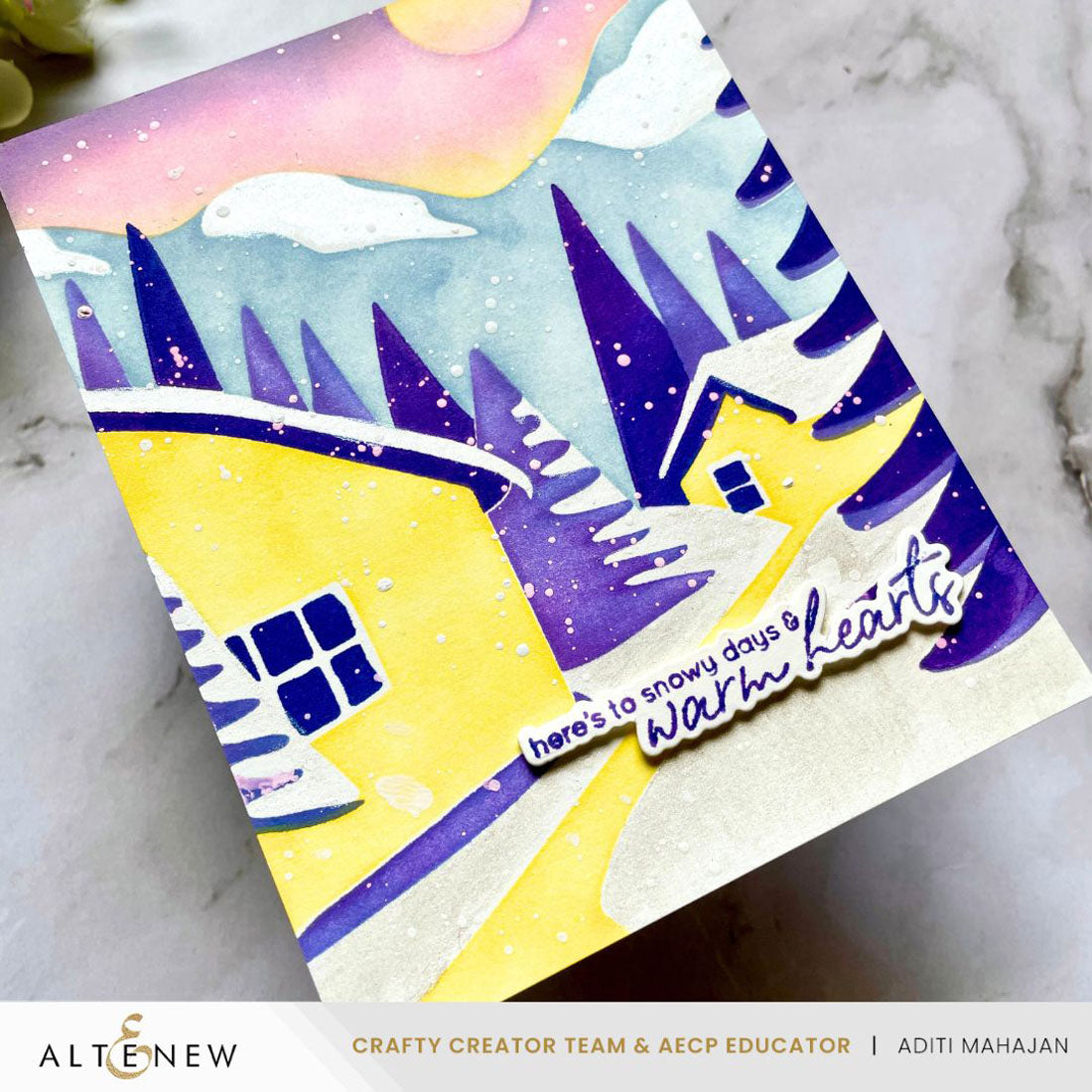 Altenew Sleigh Ride Greetings - Complete Bundle (Stamp and Die)