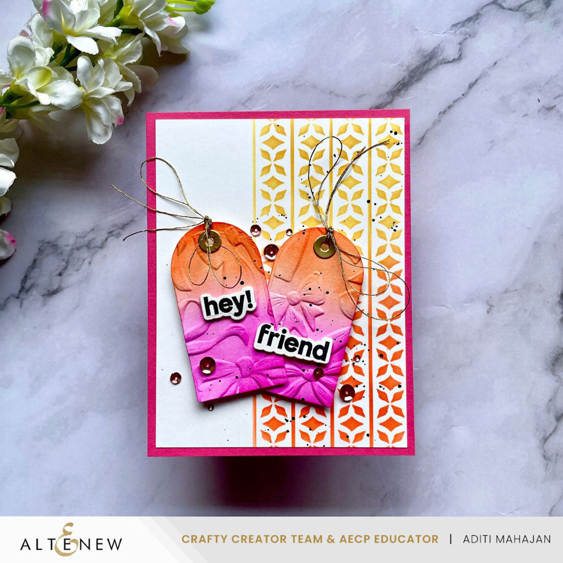 Altenew Elegant Bows - Complete Bundle (Stencil, Die & Embossing Folder)