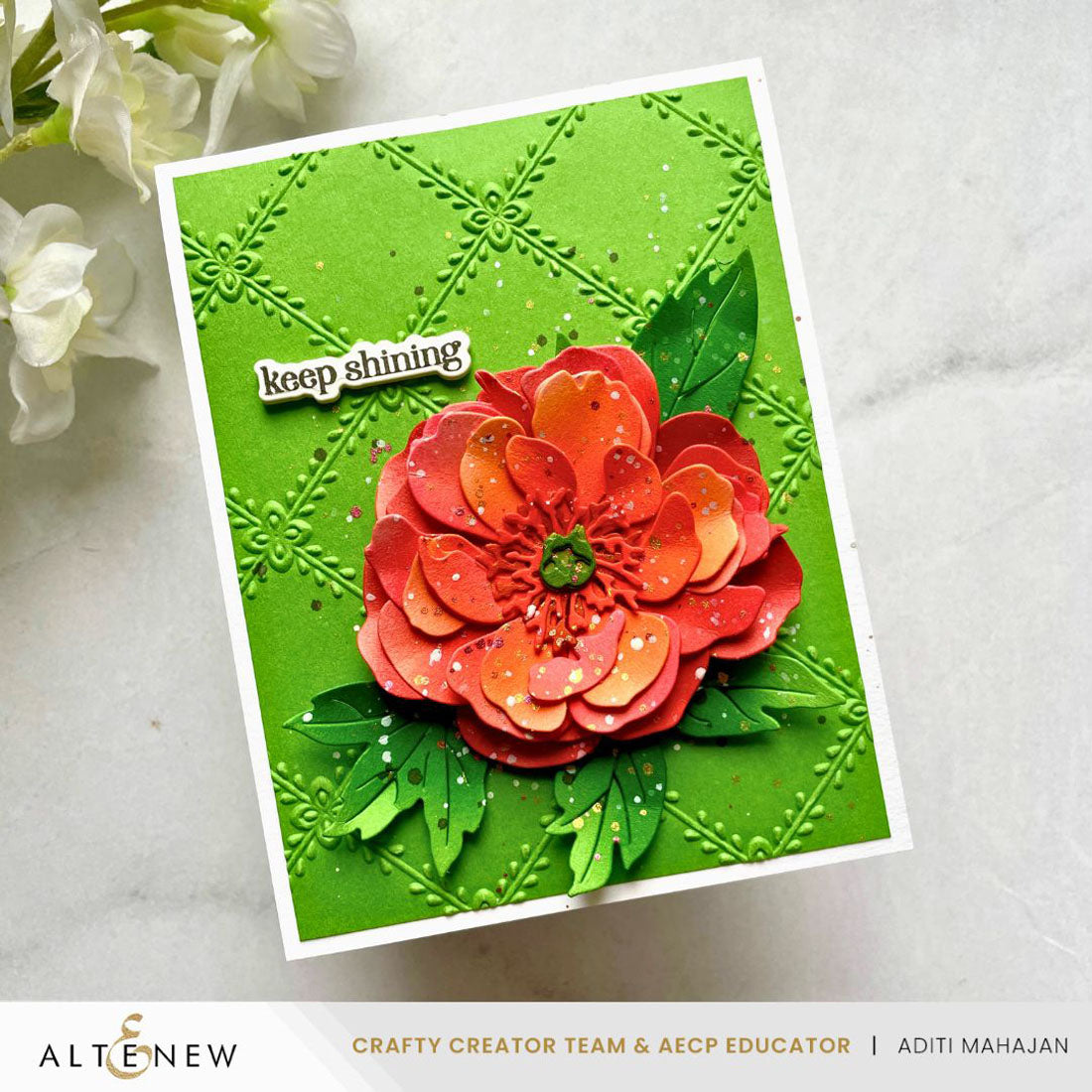 Altenew Craft-A-Flower: Coral Charm Peony Layering Die Set