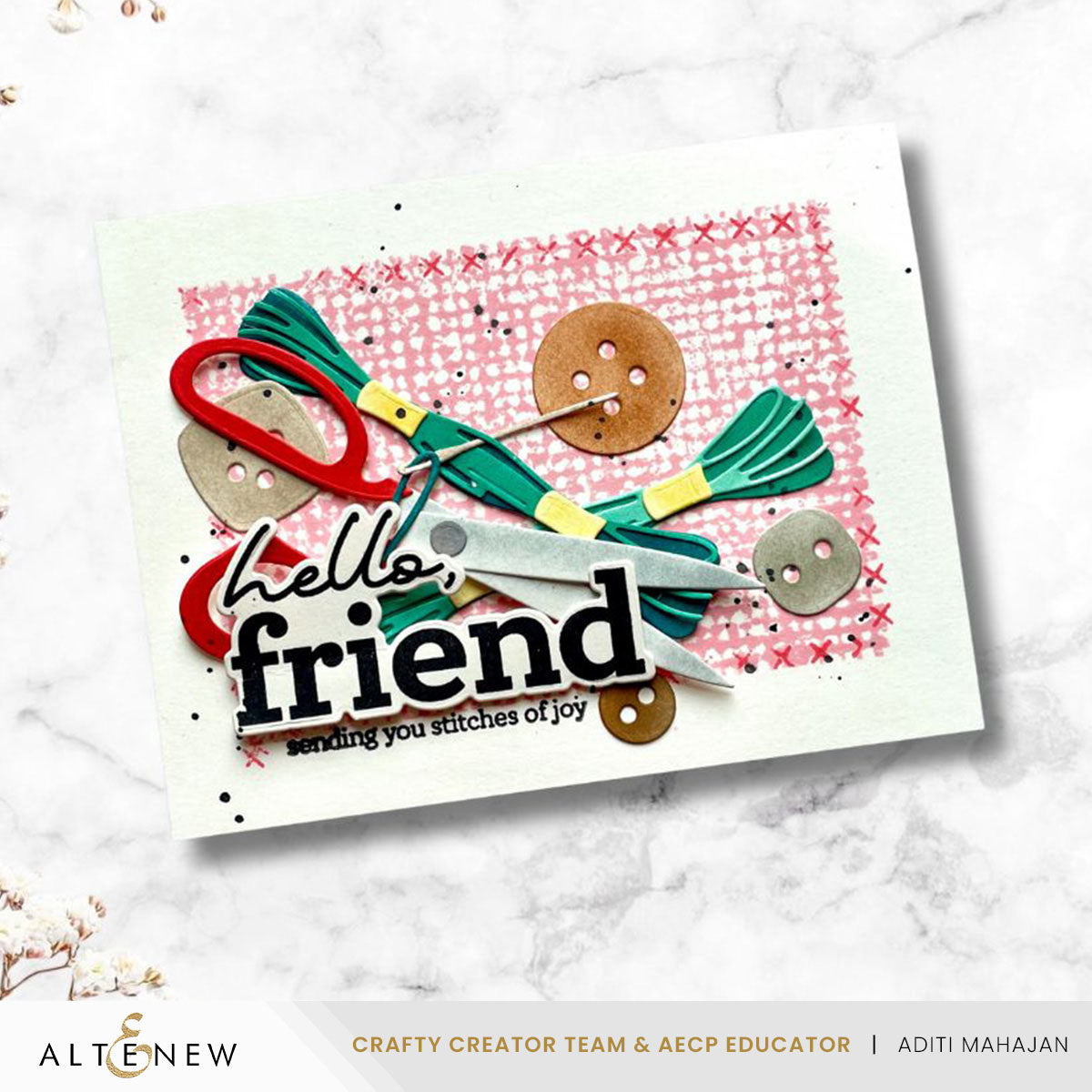 Altenew Craft Your Life Project Kit: Stitched With Love & Add-On Die Bundle