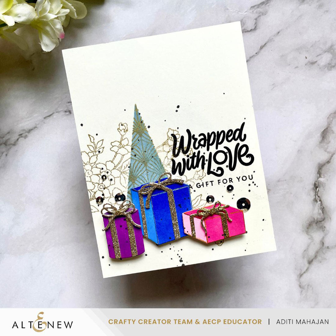 Altenew Glitter Cardstock Set - Smoky Quartz (8.5x11, 10 sheets)