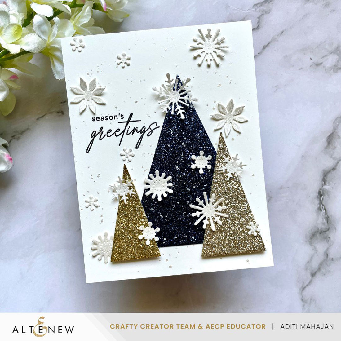 Altenew Glitter Cardstock Set - Citrine (8.5x11, 10 sheets)